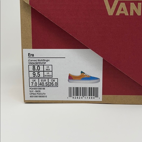 VANS Era Canvas Color Block Multi VN0A38FRVOP - Picture 8 of 8